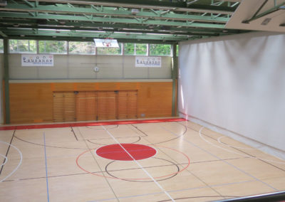 Terrain de jeu, Centre sportif de la Vallée de la Jeunesse, CSVJ, assainissement énergétique d’un bâtiment construit selon le système "CROCS" à Lausanne.