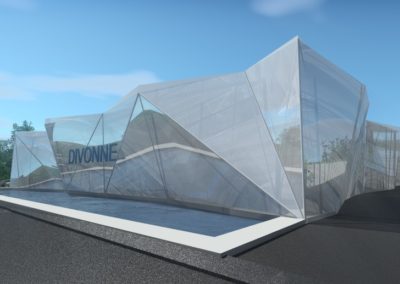 Usine embouteillage Divonne-les-bains Plan 3D, projet architectural